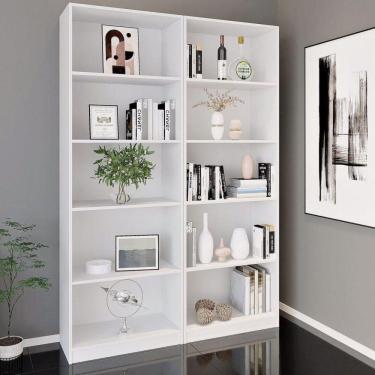 Imagem de Conjunto Montreal com 2 Estantes Livreiro Multiuso Yescasa Branco
