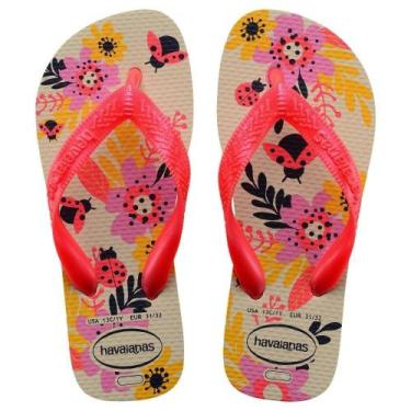 Imagem de Havaianas Kids Flores Bege Palha/Rosa