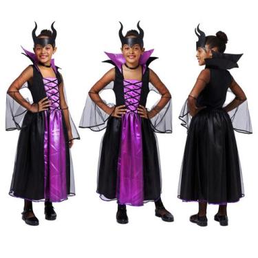 Imagem de Fantasia Bruxinha Halloween Fada Negra Infantil - Mundo Das Fantasias