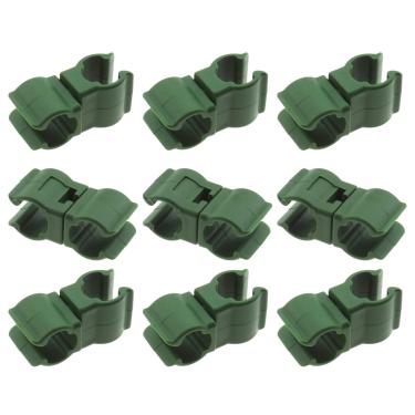 Imagem de 50 peças conector de bengala de treliça de planta, acessórios de stent de vime de escalada conector de planta clipe de estaca para jardim pomar gaiola de tomate 11 mm