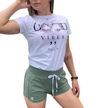 Imagem de Camiseta T-Shirt Feminina De Algodão Good Vibes - Maf