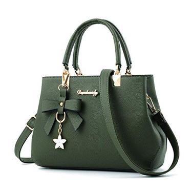 Imagem de Bolsas femininas e bolsas de couro PU bolsa de ombro feminina bolsa mensageiro bolsa, Verde