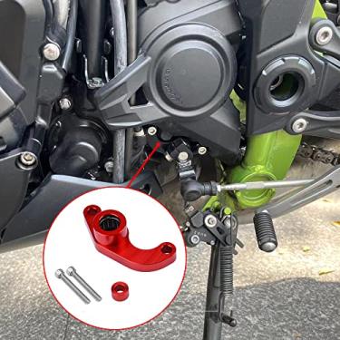 Imagem de Acessórios para motocicleta Placa de suporte de turno estabilizador de engrenagem de câmbio de alumínio compatível com Kawasaki Z900 Z900 RS Z900RS 2018 2019 2020 2021 2022 (vermelho)