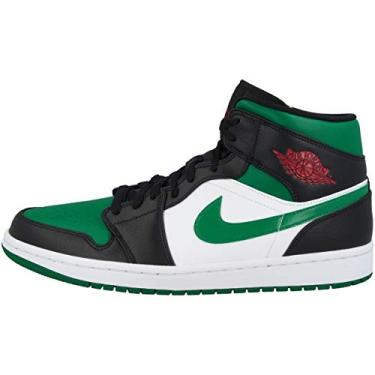Imagem de Tênis de basquete masculino Air Jordan 1 moderno 554724-067, Black/Pine Green-white-gym Red, 8.5