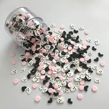 Imagem de 50g/pacote de Halloween misturas fatias suprimentos argila macia polímero fimo DIY decoração para arte de unhas de resina bolo geleca sobremesa HRT08