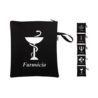 Imagem de Porta Jaleco necessaire organizador bolsa unissex - Diversas Profissões (FARMÁCIA)
