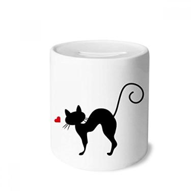 Imagem de DIYthinker Caixa para dinheiro em forma de coração com caixa de cerâmica para cofrinho