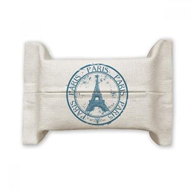 Imagem de Paris França Torre Eiffel Clássica Country City Suporte de capa de papel de tecido de algodão saco de linho