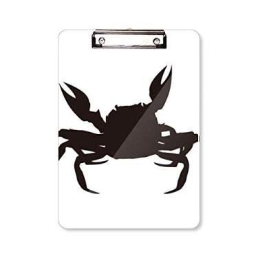 Imagem de Prancheta de caranguejo preto Illastrato de organismo marítimo pasta, bloco de escrita A4