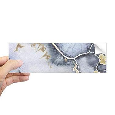 Imagem de DIYthinker Adesivo de para-choque retangular abstrato em aquarela com sombreamento de tinta, decalque de janela