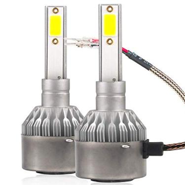 Imagem de Kit Par de Lâmpada Super Led H1 Farol 6000k Branco Frio Efeito Xênon 7600 Lm com Cooler Automotivo para Carro