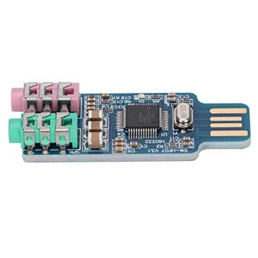 Imagem de Placa de áudio USB, placa de som, plugue de microfone de 3,5 mm, estável, portátil, conveniente saída Cm108, sinal analógico para Winxp Win3003