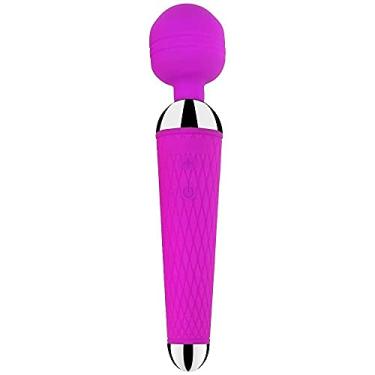 Imagem de Vibrador Massageador Varinha Mágica Gigante Bateria Para Dores Musculares Relaxamento Pescoço Massagem Pescoço Coluna Pés Costas Vibração Potente Brinquedos Sexuais Para Mulher Ponto g Terapia de Dor Muscular Recuperação Esportiva (Roxo Escuro)