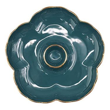 Imagem de GUIPAIHAI Prato de cerâmica criativo para bolinhos de massa com placa de vinagre para café da manhã prato de sobremesa estilo nórdico (cor: verde)