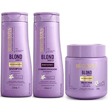 Imagem de KIT 1 Shampoo 1 Condicionador 1 mascara Desamarelador Blond Bioreflex 250 ML