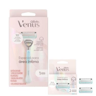 Imagem de Kit Aparelho de Depilação Venus Intima 1 Unidade + Carga Depilar Venus Intima 2 Unidades