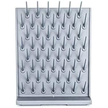 Imagem de Rack De Secagem De Laboratório Vidraria Destacável Pegs, Rack De Secagem De Mesa/montado Na Parede, Rack De Drenagem, Equipamento De Limpeza Cinza,incomparable13