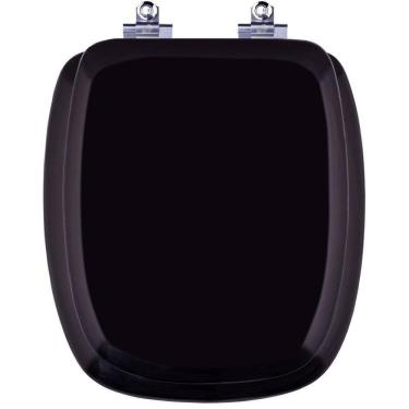 Imagem de Tampa de Vaso Almofadado com Amortecedor Vogue Plus Preto para bacia Deca