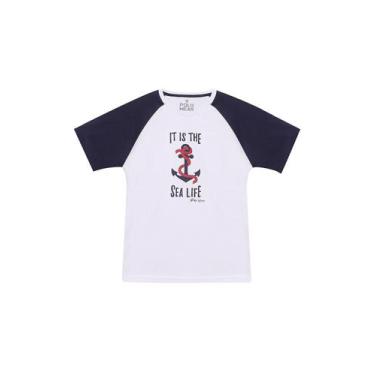 Imagem de Camiseta Infantil Masculina Nautical Polo Wear Branco