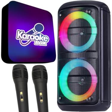 Imagem de Karaoke Profissional Completo C/Caixa De Som E 2 Microfones