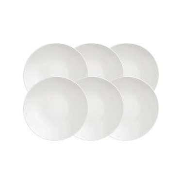 Imagem de Conjunto com 6 Pratos de Sobremesa Tramontina Sophia em Porcelana 21 cm - Branco