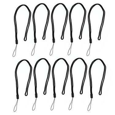 Imagem de Cordão para Pescoço, crachá de Trabalho, Corda para crachá, 10 Peças, Suporte para Pendurar No Pescoço, Corda para Celular, Cordão para Chaves, Tecido Poli Preto, Poliéster,