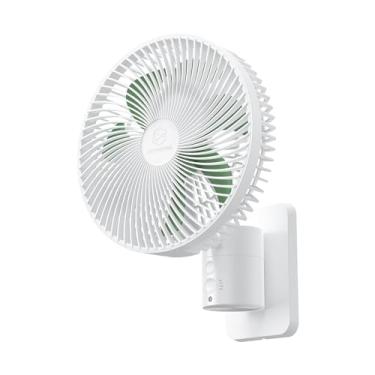 Imagem de LEMOISTAR Ventilador pequeno de parede de 8 polegadas com controle remoto, oscilante a 90°, 4 velocidades, temporizador, inclinação ajustável, para casa, escritório, acampamento, branco