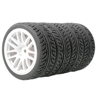 Imagem de Newmind Pneus de carro RC 1/16 1/12 1/14 Roda de atualização de modificação para Wltoys 124019 Off Road, branco