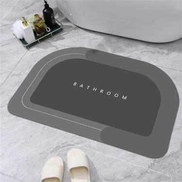 Imagem de GROWBY Tapete de banho super absorvente, tapete de banheiro lavável, tapete lateral da banheira, chuveiro antiderrapante, 41,12,50x80cm m