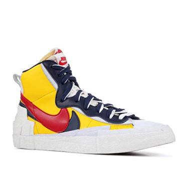 Imagem de Nike Blazer masculino Mid Sacai Snow Beach Varisty Maze/Couro Vermelho, Vela/Verde L cido - Goma Amarela, 13
