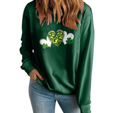 Imagem de Fantasias de Dia de São Patrício para mulheres, camisa com estampa de trevo, camisetas engraçadas de São Patrício, blusas de primavera para mulheres, Camiseta divertida Green St Patricks Day, M