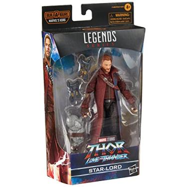 Imagem de Boneco Marvel Legends Series Thor: Love and Thunder, Figura 15 cm - Star-Lord - F1409 - Hasbro, Vermelho, preto e azul
