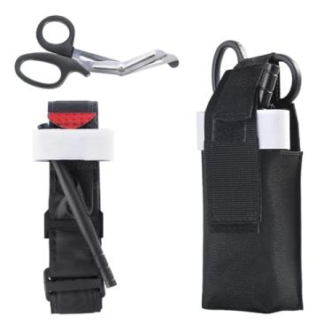 Imagem de Kit de primeiros socorros para carro veículo ao ar livre Tático SWAT Trauma Kit Stop The Bleed, uma mão aplicação própria, Torniquete + Trauma Shear+Torniquete