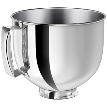 Imagem de Ericair Tigela de Aço Inoxidável para KitchenAid Artisan&Classic Series 4,5-5 QT, Tigela de 5 Litros com Alça