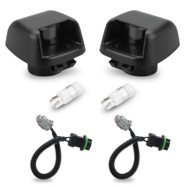 Imagem de Bestview Luzes de placa de veículo, lâmpada de LED com etiqueta de para-choque traseiro com tampa de soquete de substituição para Nissan Frontier Armada Titan Xterra, caminhonete Suzuki Equator,