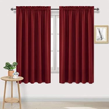 Imagem de Cortinas blecaute DWCN escurecimento de ambiente térmico isolado para quarto sala de estar, conjunto de 2 42x63 | inch Burgundy