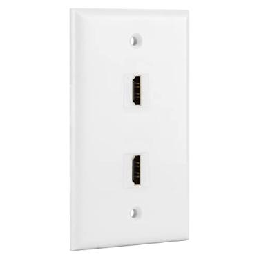 Imagem de Placa de parede HDMI, placa de parede HDMI Keystone fêmea para fêmea para leitores de DVD, leitores de Blu-Ray, HDTV