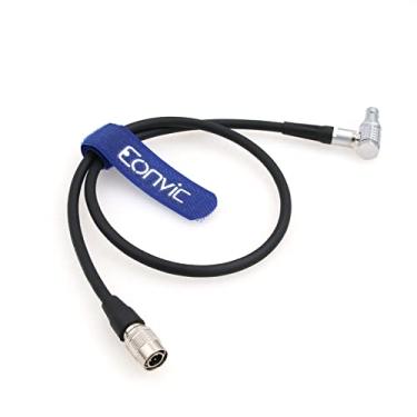 Imagem de Eonvic 0B Cabo de alimentação macho de ângulo reto de 2 pinos para Hirose 4 pinos para câmera ARRI Alexa PIX240 Monitor Sony Camera