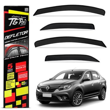 Imagem de Calha Chuva Logan 2014 a 2023 4 Portas Defletor Fumê Tgpoli