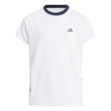 Imagem de adidas Camisa polo feminina de desempenho gráfico, branca, grande