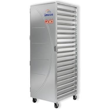 Imagem de Armário de Pães Gold Cod 5756 Imeca - 58 x 70cm Vazia Aluminizada sem Pintura 20 esteiras/assadeiras c/Rodízios Alumínol