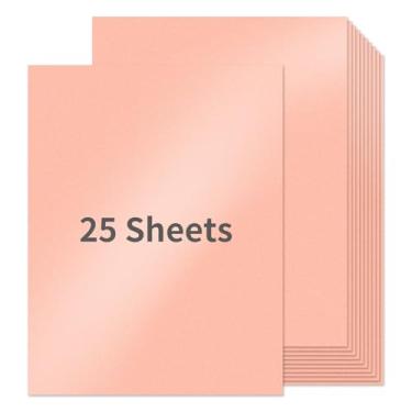 Imagem de YINUOYOUJIA Cartolina Pink Shimmer 25 folhas 21,6 cm x 28 cm 250 g/m², capa de 41,7 kg, dupla face, papel de impressora de cartolina para convites, confecção de cartões, artesanato DIY
