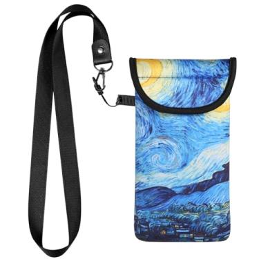 Imagem de Bolsa universal para celular de neoprene com clipe de cinto e alça de pescoço compatível com iPhone 15 Pro Max Galaxy S24 Ultra S24+ S23 FE A55 A35 A25 A15 A54 A34 Oneplus 12 Pixel 8 Pro