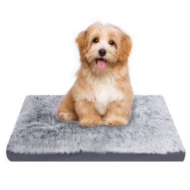 Imagem de Camas de pelúcia para cães (cinza e branco, 61 x 45 x 7,6 cm)