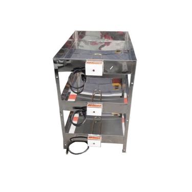 Imagem de Marmiteiro Elétrico com Termostato Triplo para 75 Marmitas Banho Maria com 3 Bandejas Record