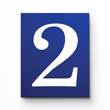 Imagem de Kantu 2113003 Número de endereço de azulejo de cerâmica azul royal