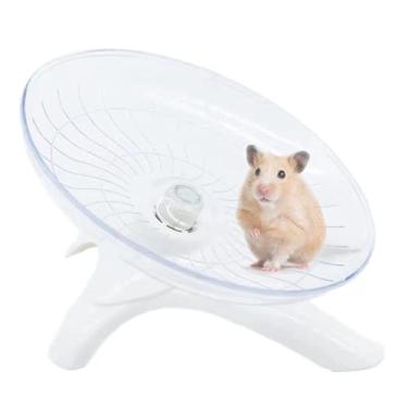 Imagem de Disco voador de hamster roda silenciosa para exercícios de corrida para hamsters, gerbils, ratos, ouriço e outros animais de estimação pequenos roda de hamster silenciosa de corrida