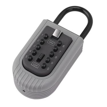 Imagem de Cofre de chave Vomeko com gancho, cofre de combinação portátil, caixa de armazenamento de chaves montada na parede, cofre de corretor de imóveis para chaves de casa ao ar livre,