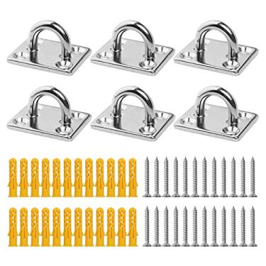 Imagem de TOOPONE Ganchos de suporte de parede de teto para treinadores de faixas de suspensão, cordas de batalha, conjuntos de treinamento de força com peso corporal, faixas de resistência de rede de balanço