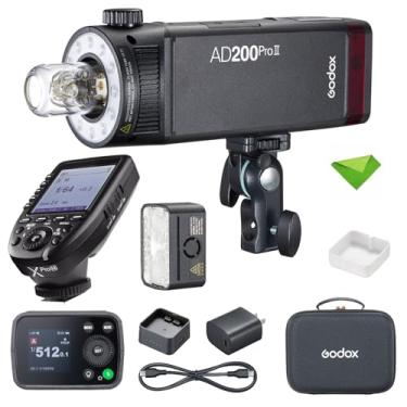 Imagem de GODOX AD200 Pro II AD200Pro II 200Ws 2.4G Flash Strobe + Godox XPro-N Flash Trigger para Nikon, 0.01-1.8s Reciclagem Bi-Color TTL Pocket Monolight para Câmeras DSLR